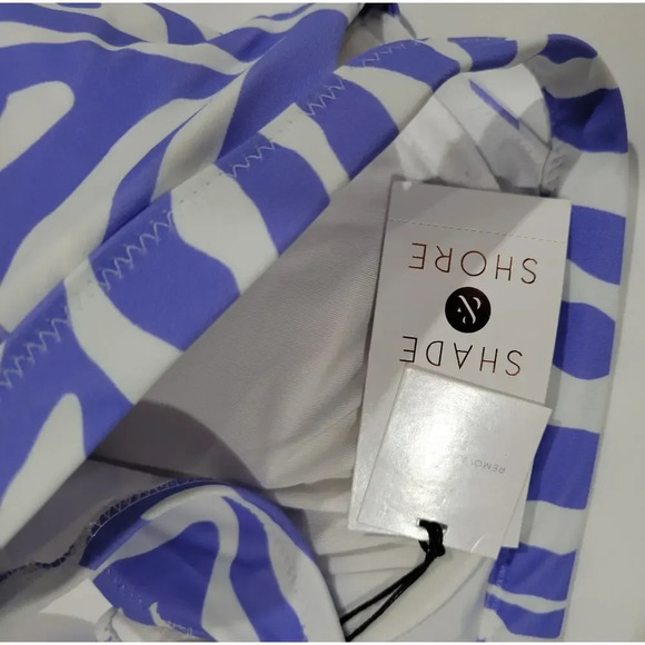 Shade & Shore Women’s Longline Keyhole Swim Top Purple Tiger Print NWT - Picture 3 of 7